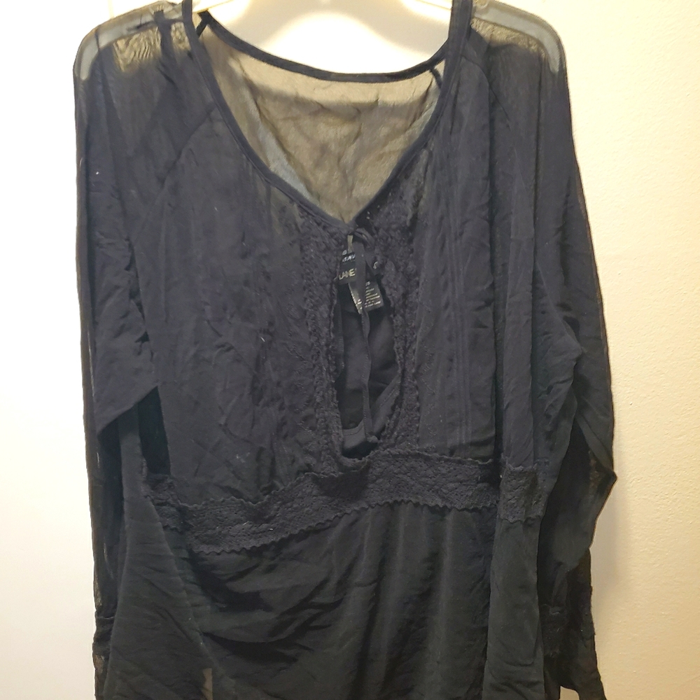 Lane Bryant layered lacy top